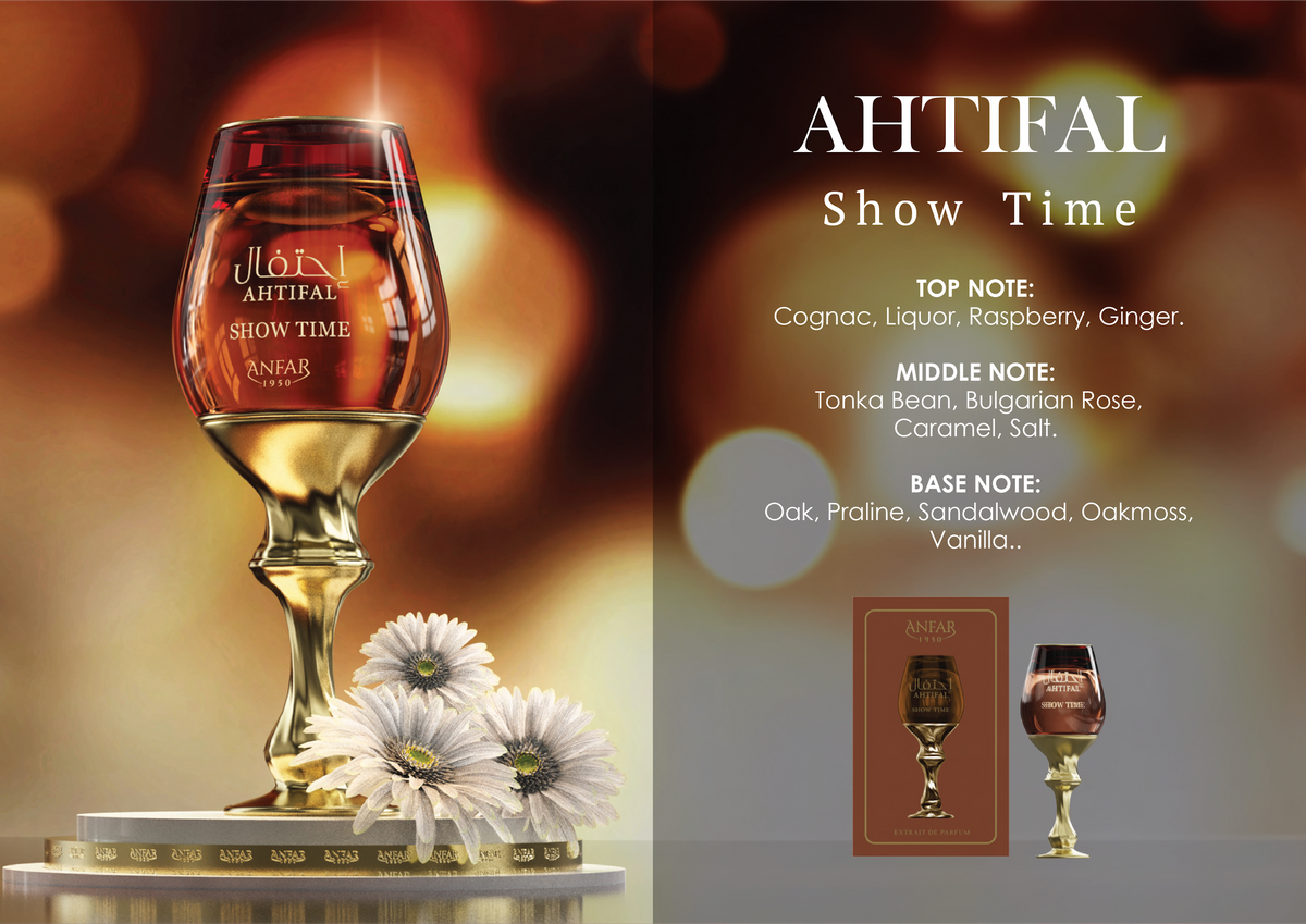 Anfar 1950 Ahtifal Show Time Eau de Parfum fragrance notes: top, heart and base notes