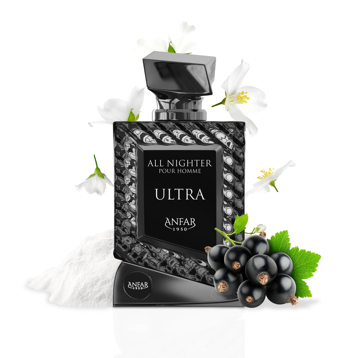Anfar 1950 All Nighter Ultra Pour Homme bottle with fragrance notes