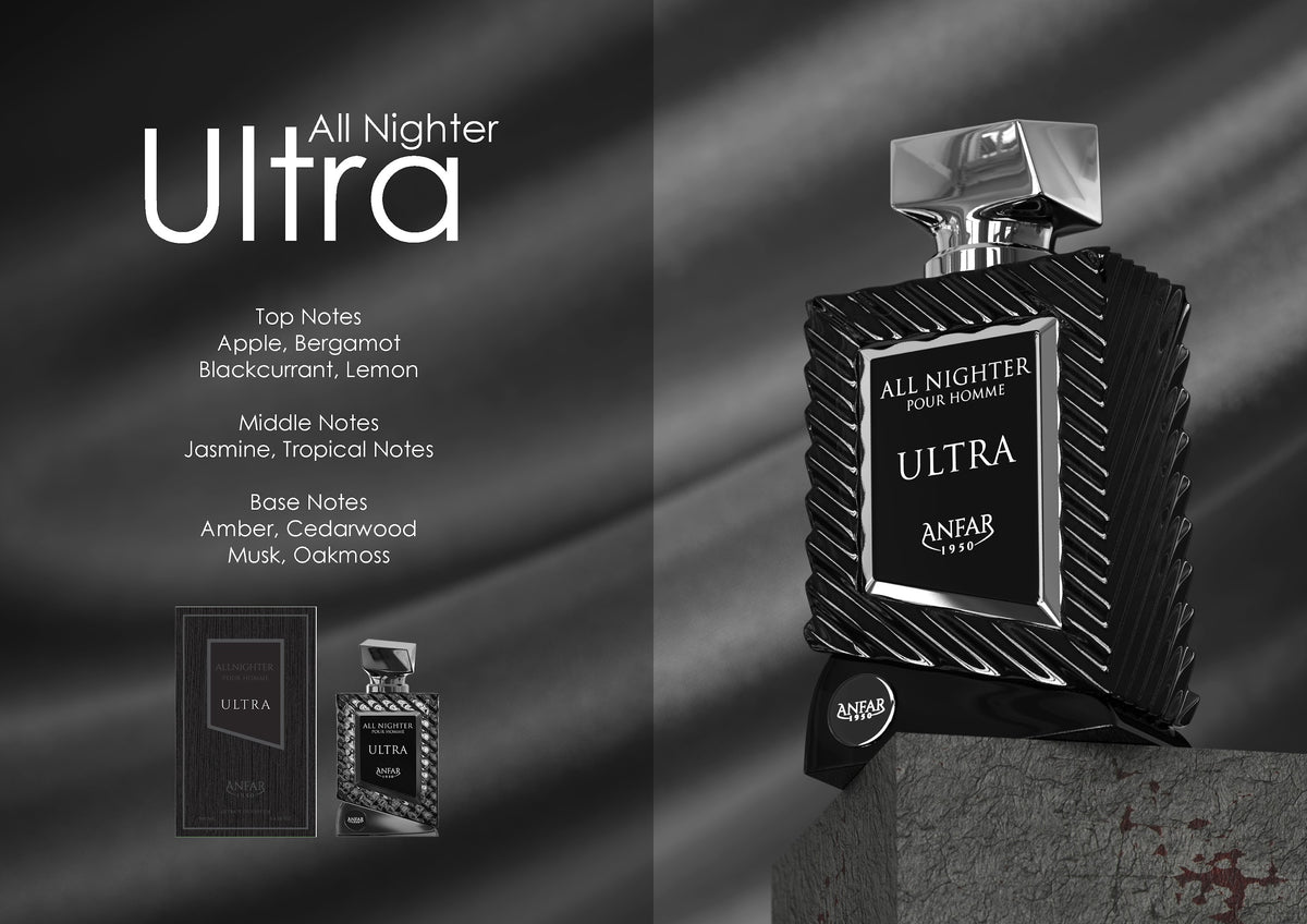 Anfar 1950 All Nighter Ultra Pour Homme Eau de Parfum fragrance notes: top, heart and base notes