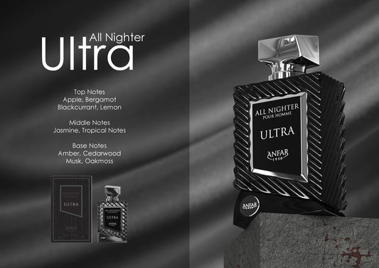 Anfar 1950 All Nighter Ultra Pour Homme Eau de Parfum fragrance notes: top, heart and base notes