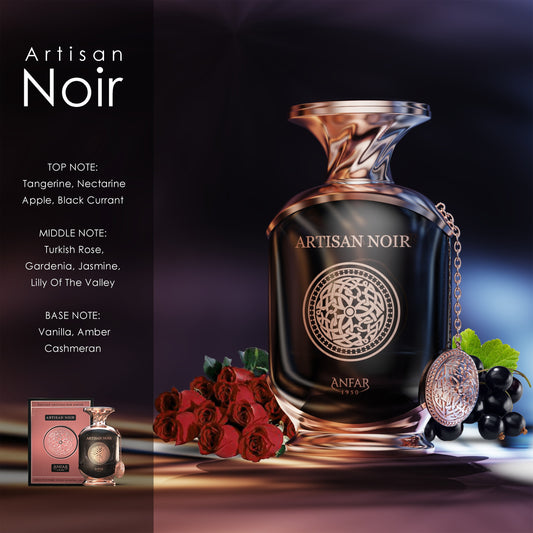 Anfar 1950 Artisan Noir Eau de Parfum fragrance notes: top, heart and base notes