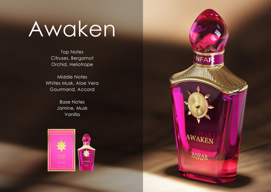 Anfar 1950 Awaken Eau de Parfum fragrance notes: top, heart and base notes