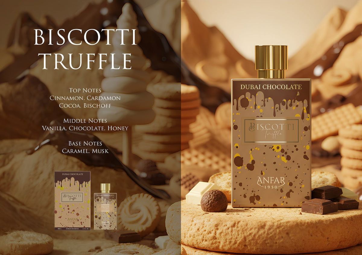 Anfar 1950 Biscotti Truffle Eau de Parfum fragrance notes: top, heart and base notes
