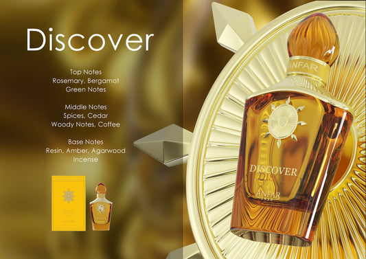 Anfar 1950 Discover Eau de Parfum fragrance notes: top, heart and base notes