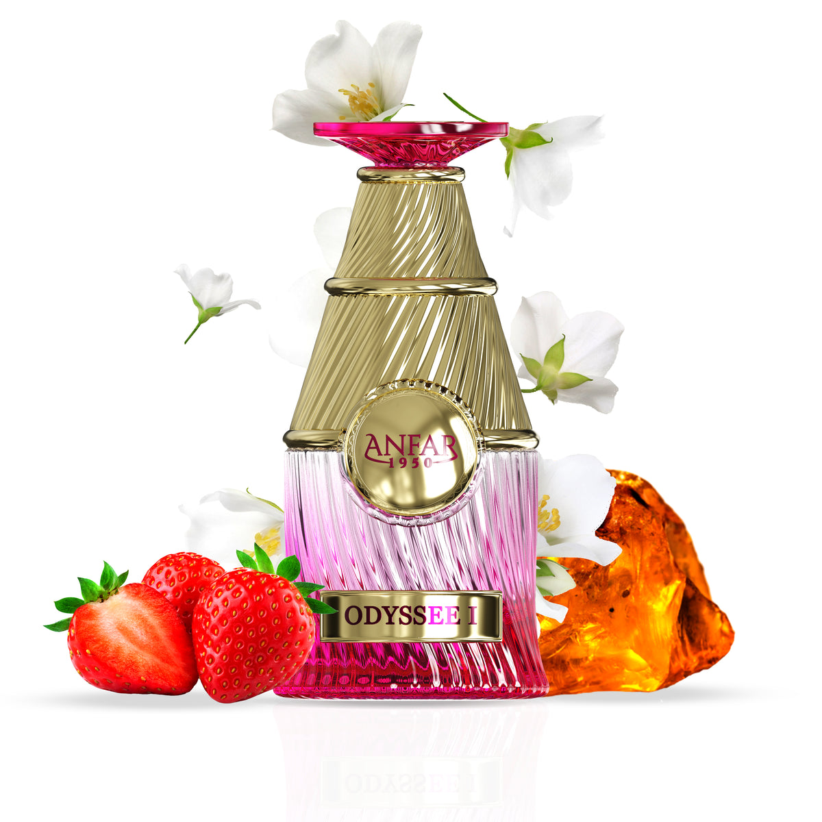 Anfar 1950 Dynasty I bottle with fragrance notes