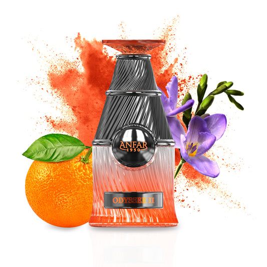 Anfar 1950 Dynasty II bottle with fragrance notes