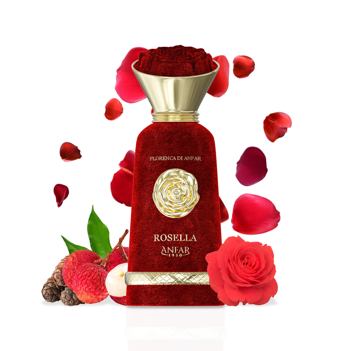 Anfar 1950 Rosella Pour Femme bottle with fragrance notes