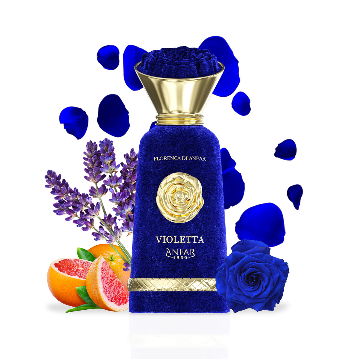 Anfar 1950 Violetta Pour Femme bottle with fragrance notes