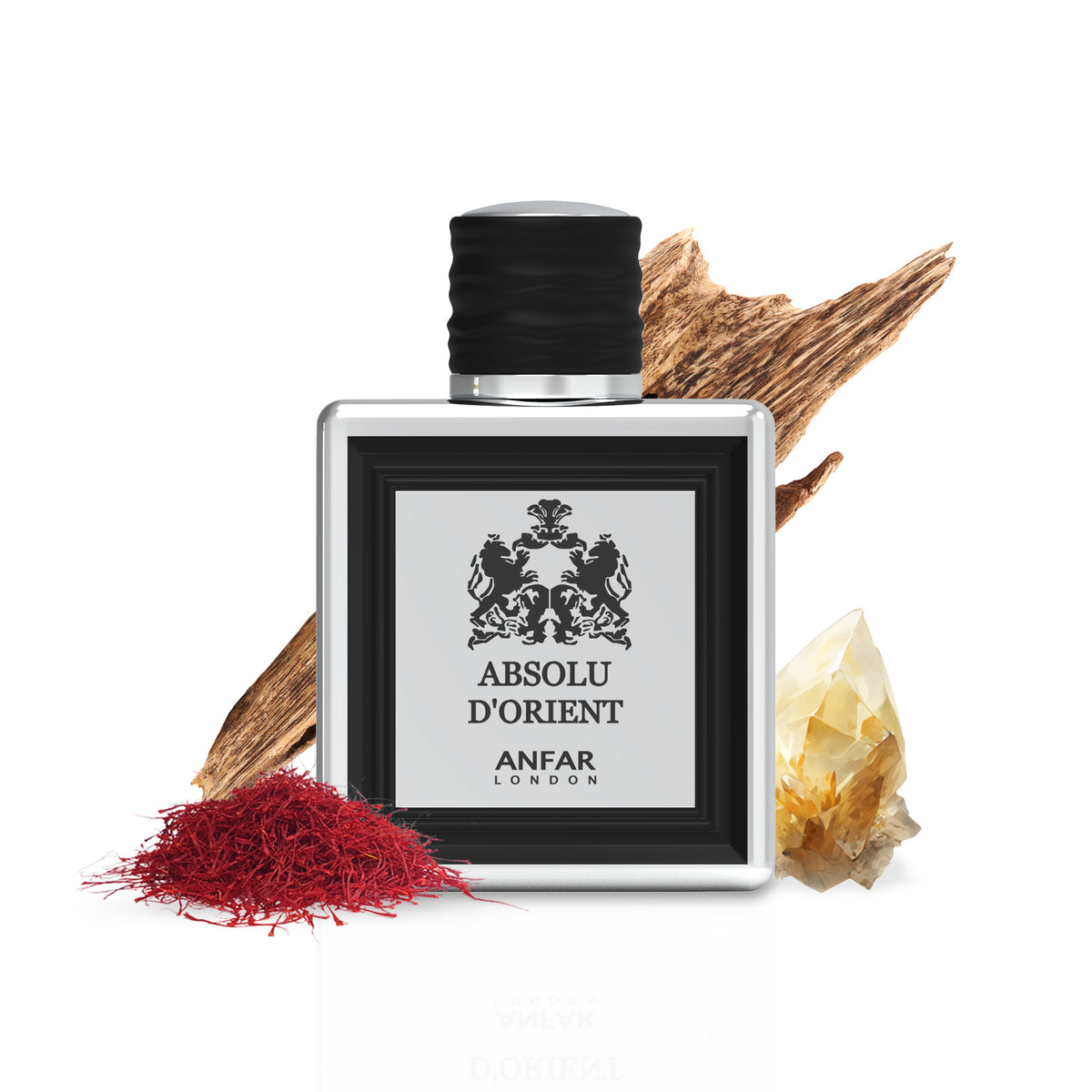 Anfar London Absolu d'Orient bottle with fragrance notes