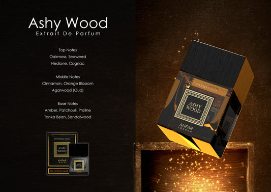 Anfar London Ashy Wood Extrait de Parfum fragrance notes: top, heart and base notes