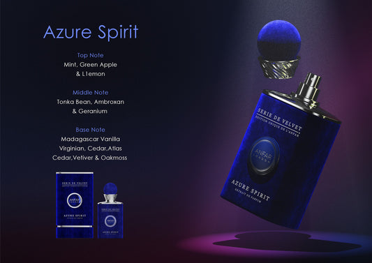 Anfar London Azure Spirit Extrait de Parfum fragrance notes: top, heart and base notes