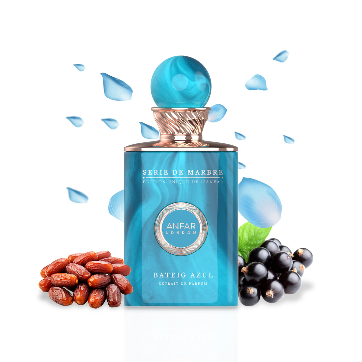 Anfar London Bateig Azul bottle with fragrance notes