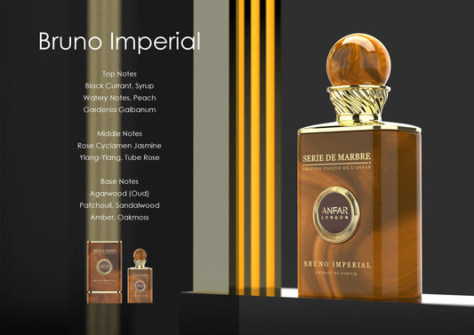 Anfar London Bruno Imperial Extrait de Parfum fragrance notes: top, heart and base notes