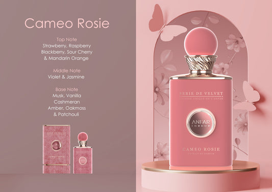 Anfar London Cameo Rosie Extrait de Parfum fragrance notes: top, heart and base notes