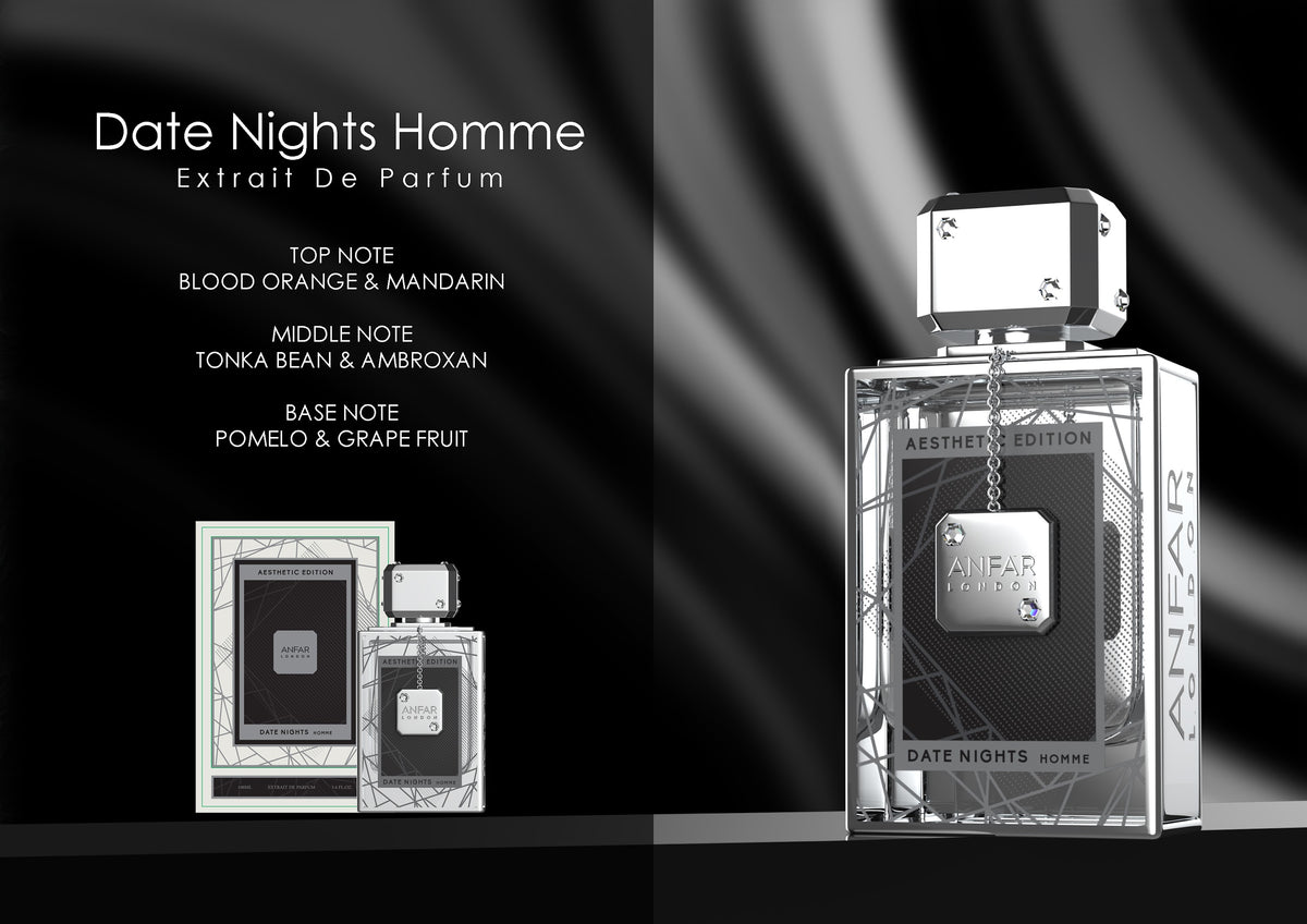 Anfar London Date Nights Homme Extrait de Parfum fragrance notes: top, heart and base notes