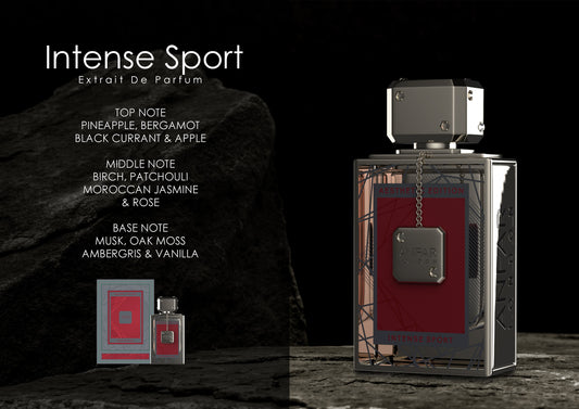 Anfar London Intense Sport Extrait de Parfum fragrance notes: top, heart and base notes