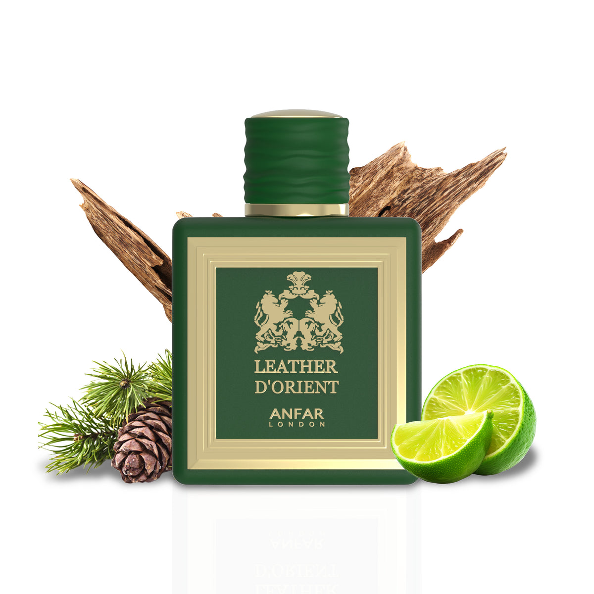 Anfar London Leather d'Orient bottle with fragrance notes