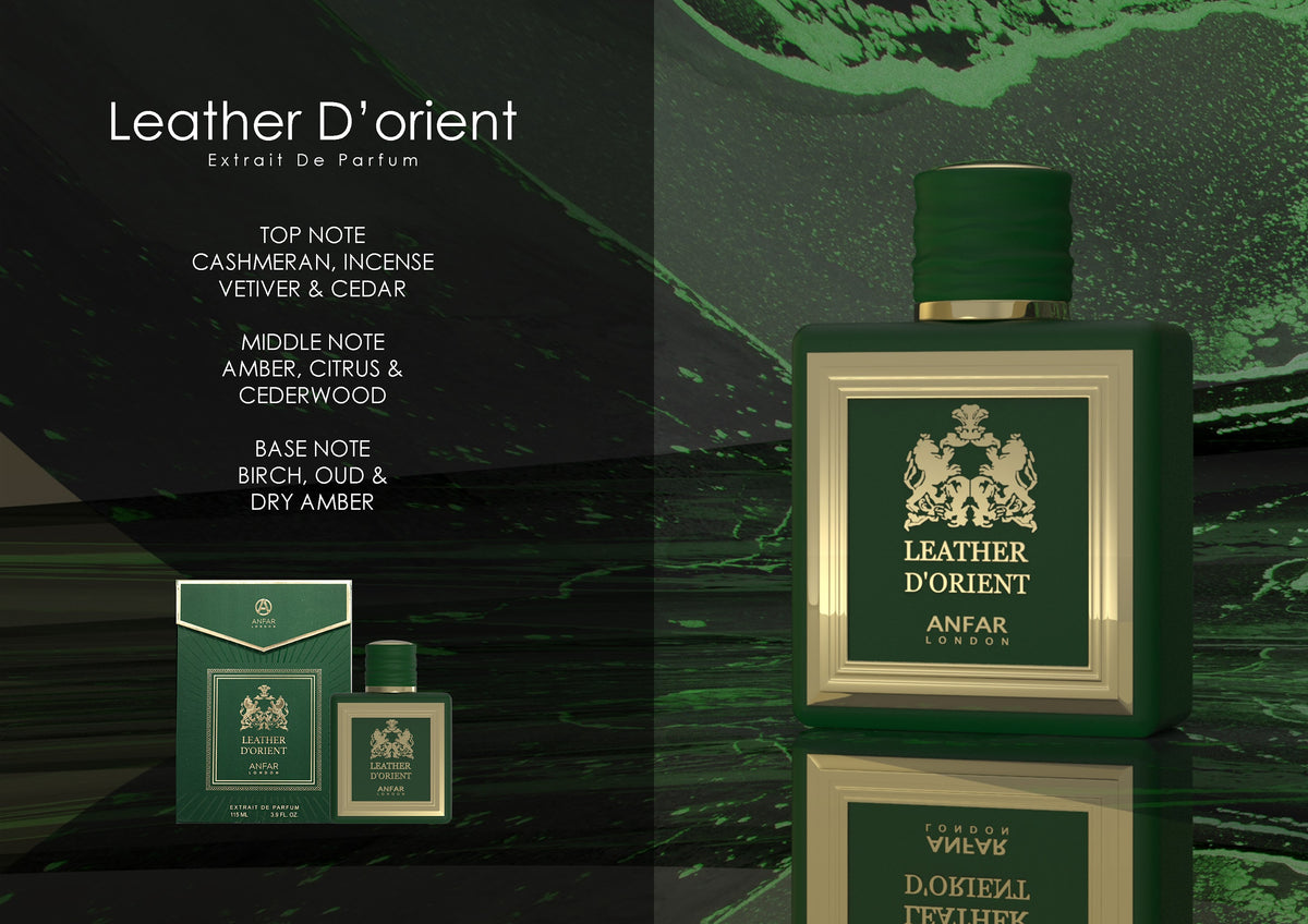 Anfar London Leather d'Orient Extrait de Parfum fragrance notes: top, heart and base notes