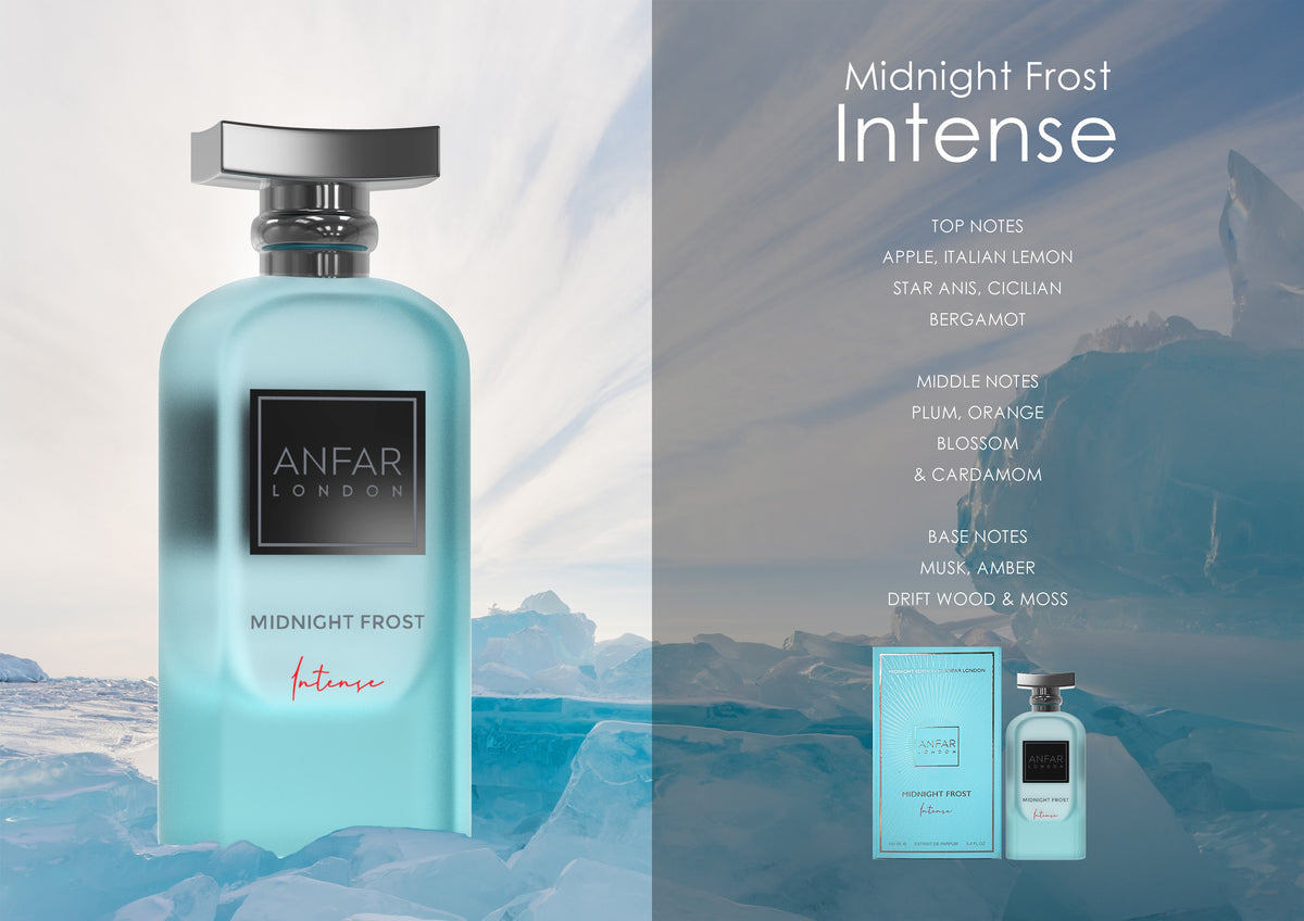 Anfar London Midnight Frost Intense Extrait de Parfum fragrance notes: top, heart and base notes