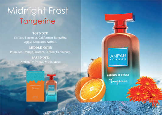 Anfar London Midnight Frost Tangerine Extrait de Parfum fragrance notes: top, heart and base notes