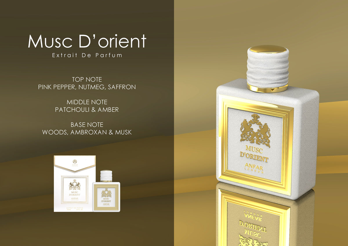 Anfar London Musc d'Orient Extrait de Parfum fragrance notes: top, heart and base notes
