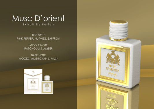 Anfar London Musc d'Orient Extrait de Parfum fragrance notes: top, heart and base notes