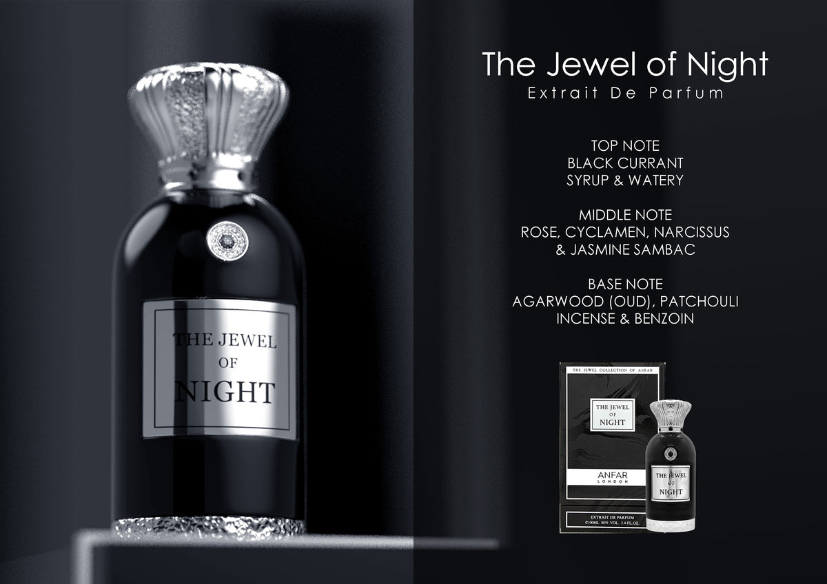 Anfar London The Jewel of Night Extrait de Parfum fragrance notes: top, heart and base notes
